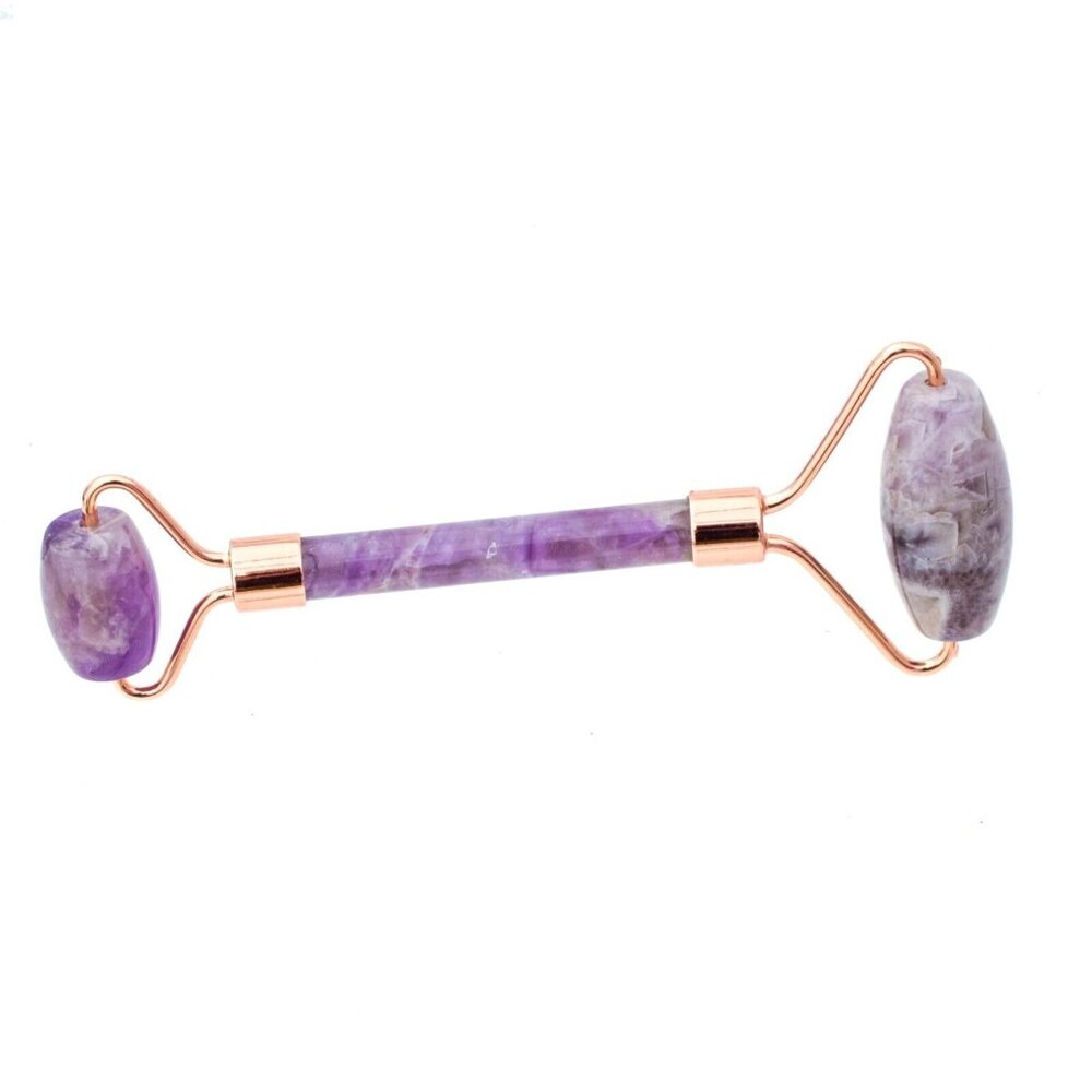Natural Stone Face & Neck Roller Massager Choose Your Gemstone Healing Crystals